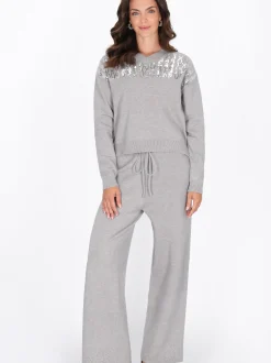 Usha Damen Pullover in grau