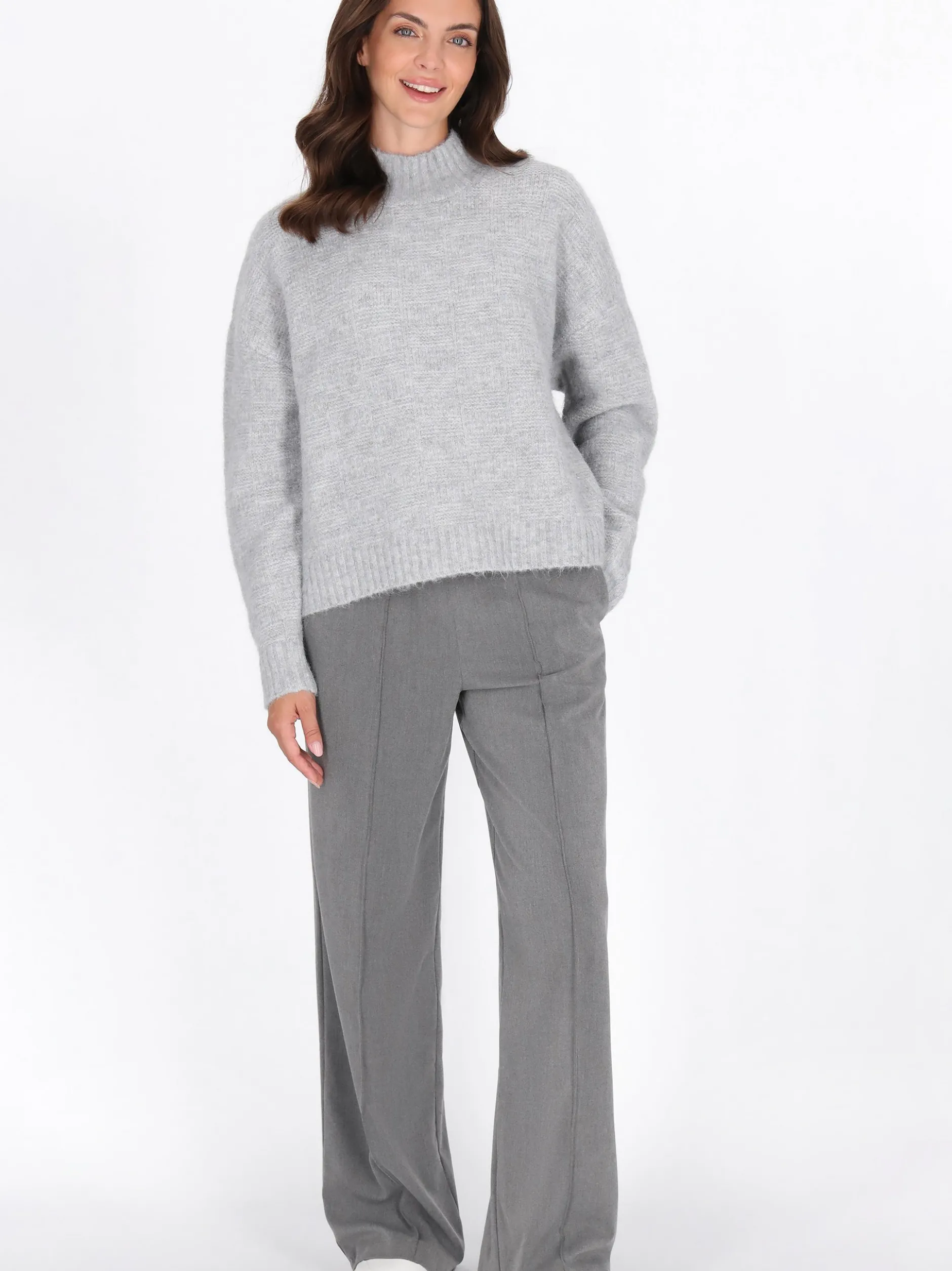 Usha Damen Pullover in grau
