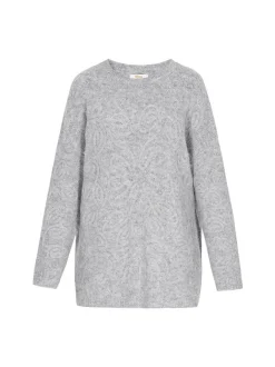 Usha Damen Pullover in grau - Ausschnitt: Rundhals