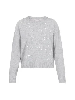 Usha Damen Pullover in grau - Ausschnitt: Rundhals