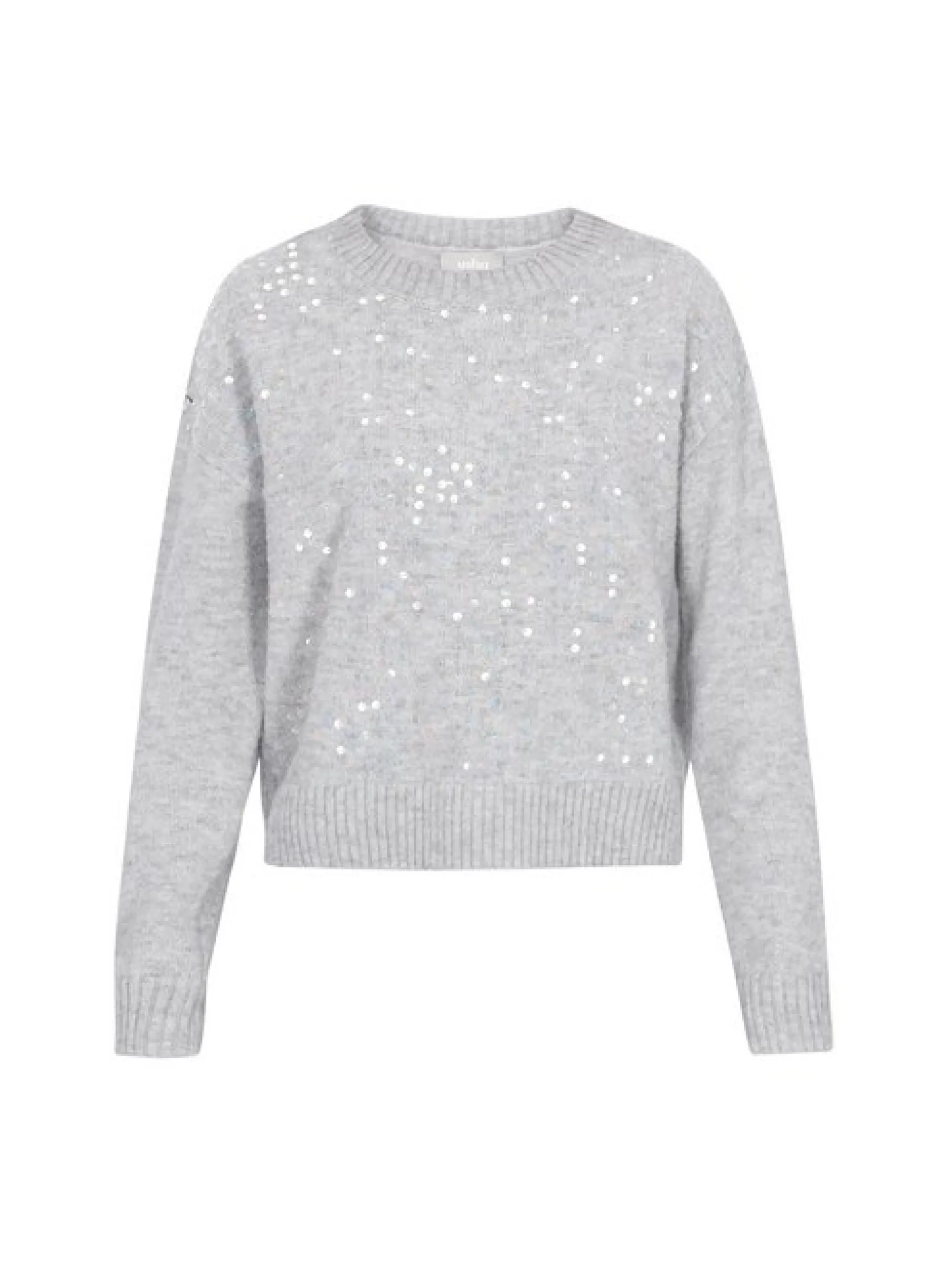 Usha Damen Pullover in grau - Ausschnitt: Rundhals