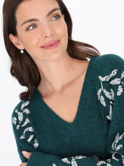 Usha Damen Pullover in grün