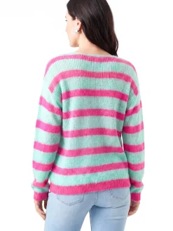 Usha Damen Pullover in grün - Ausschnitt: Rundhals