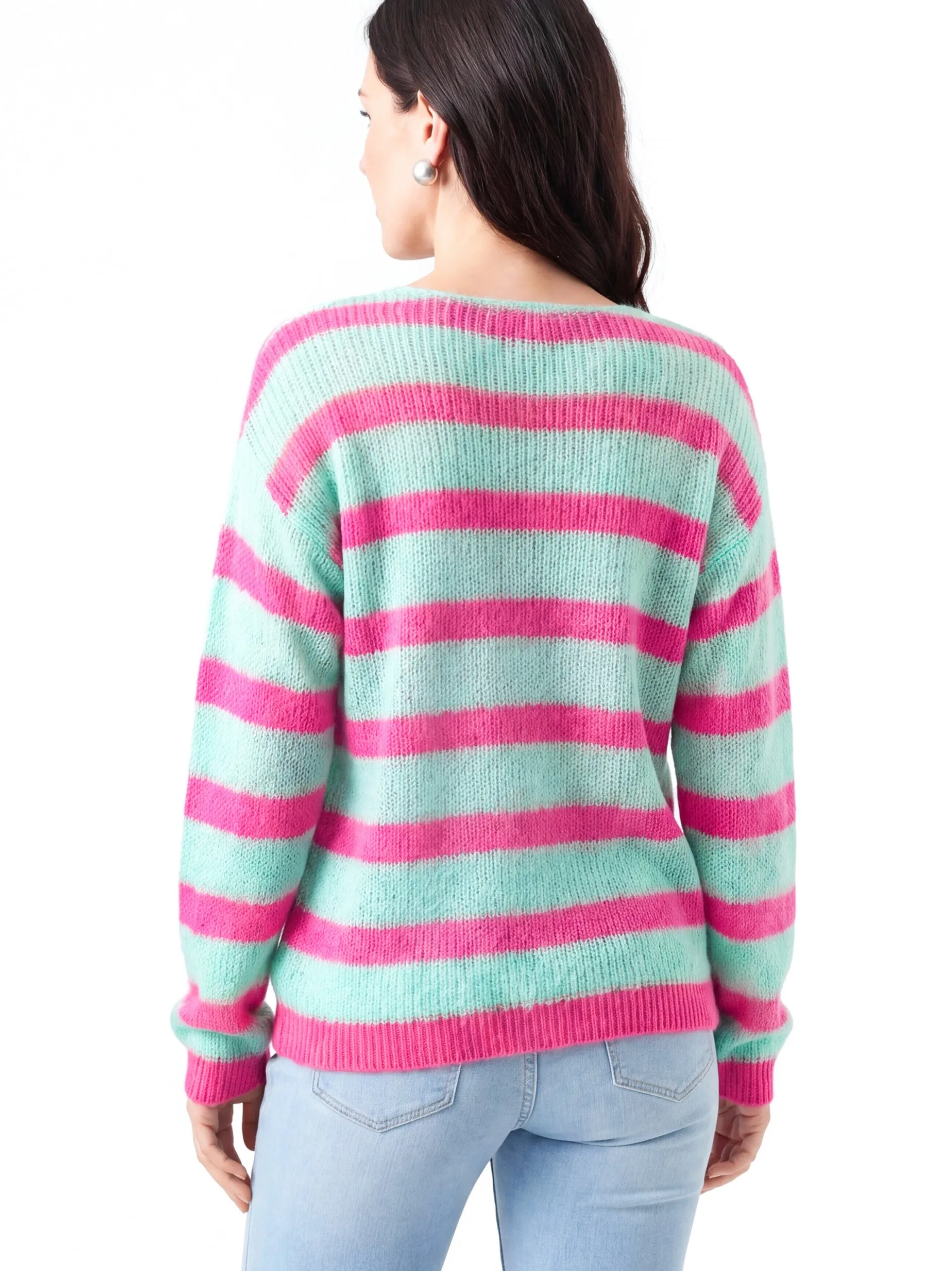 Usha Damen Pullover in grün - Ausschnitt: Rundhals