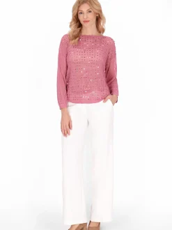Usha Damen Pullover in lila