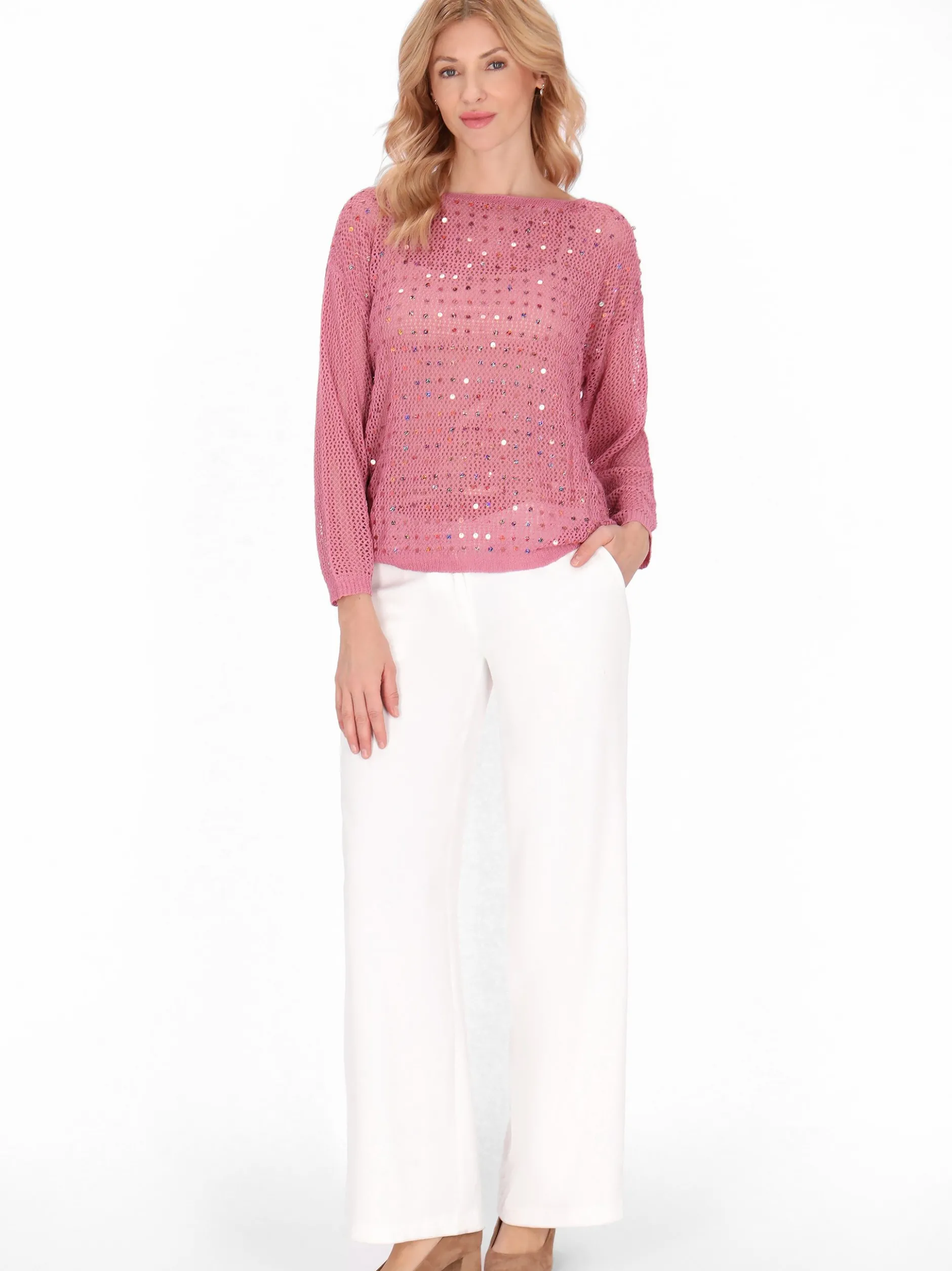 Usha Damen Pullover in lila