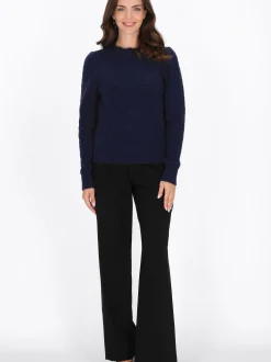 Usha Damen Pullover in marine - Ausschnitt: Rundhals