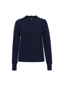 Usha Damen Pullover in marine - Ausschnitt: Rundhals