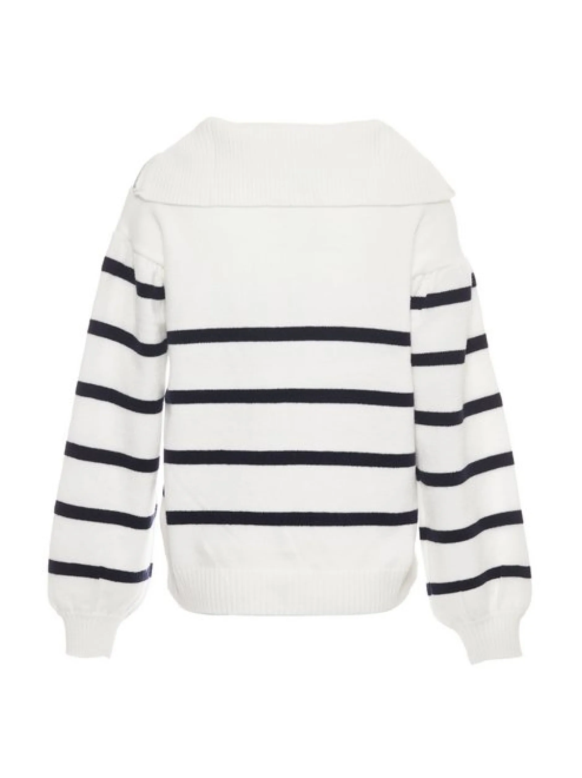 Usha Damen Pullover in marine - Ausschnitt: Troyerkragen