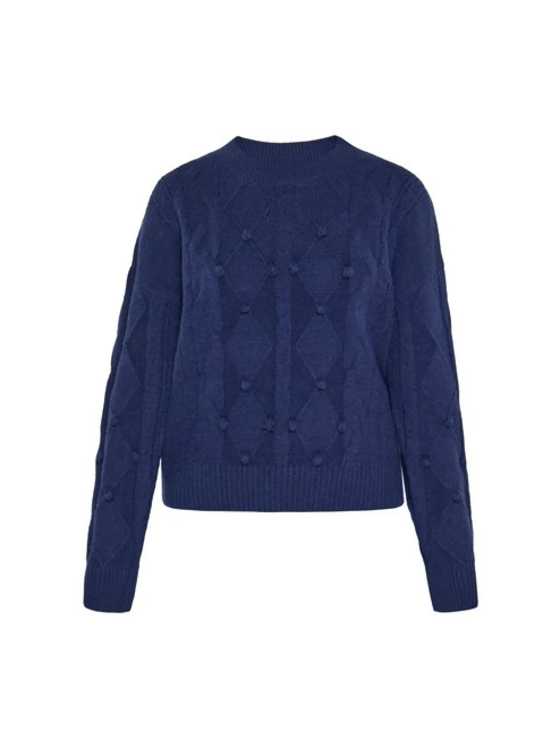 Usha Damen Pullover in marine - Ausschnitt: Rundhals