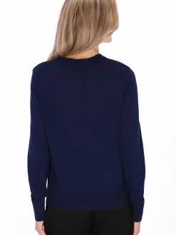 Usha Damen Pullover in marine - Ausschnitt: Rundhals