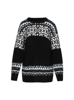 Usha Damen Pullover in mehrfarbig - Ausschnitt: Rundhals