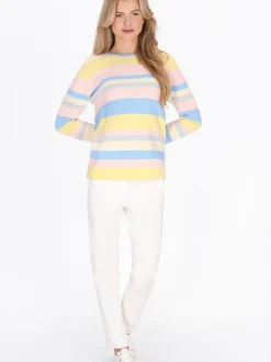 Usha Damen Pullover in mehrfarbig - Ausschnitt: Rundhals