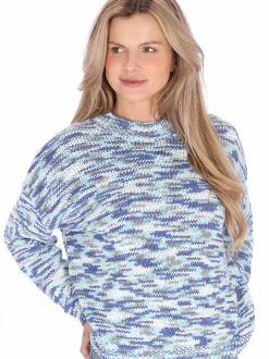 Usha Damen Pullover in mehrfarbig - Ausschnitt: Rundhals