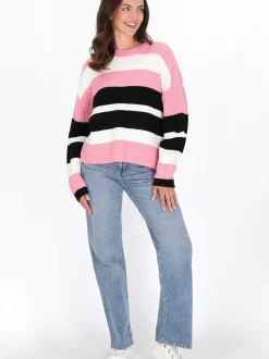 Usha Damen Pullover in mehrfarbig - Ausschnitt: Rundhals