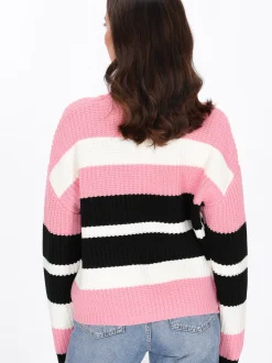 Usha Damen Pullover in mehrfarbig - Ausschnitt: Rundhals