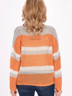 Usha Damen Pullover in orange
