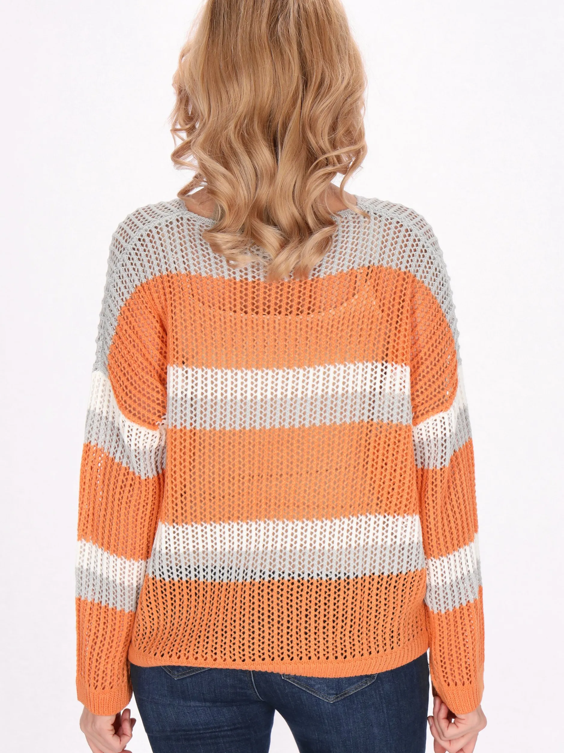 Usha Damen Pullover in orange