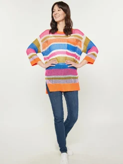Usha Damen Pullover in orange - Ausschnitt: Rundhals