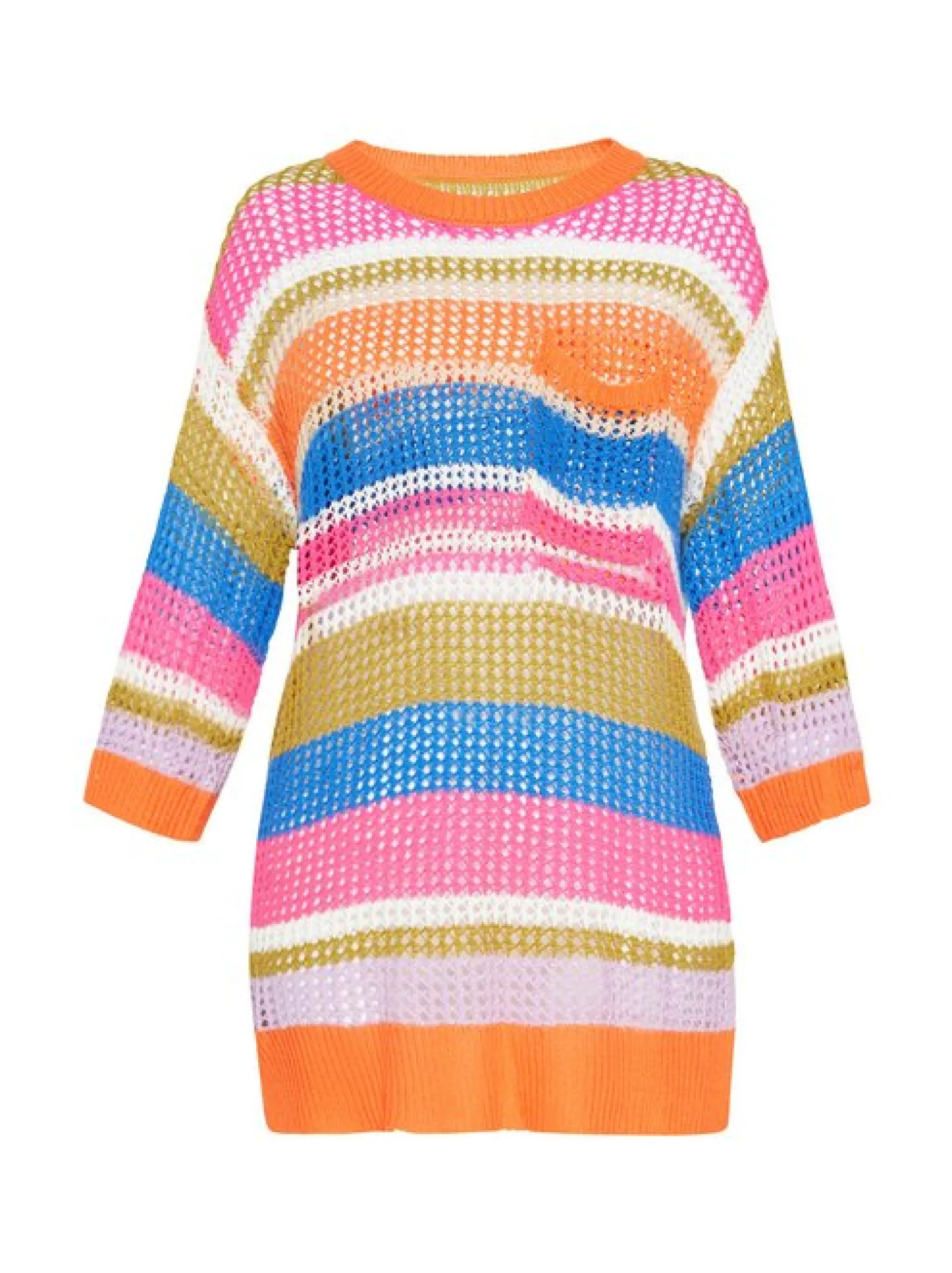 Usha Damen Pullover in orange - Ausschnitt: Rundhals
