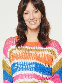 Usha Damen Pullover in orange - Ausschnitt: Rundhals