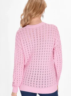 Usha Damen Pullover in pink - Ausschnitt: Rundhals