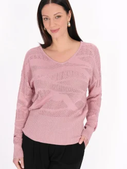 Usha Damen Pullover in rosa