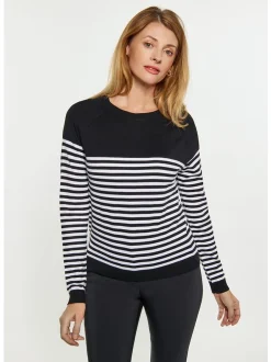 Usha Damen Pullover in schwarz - Ausschnitt: Rundhals