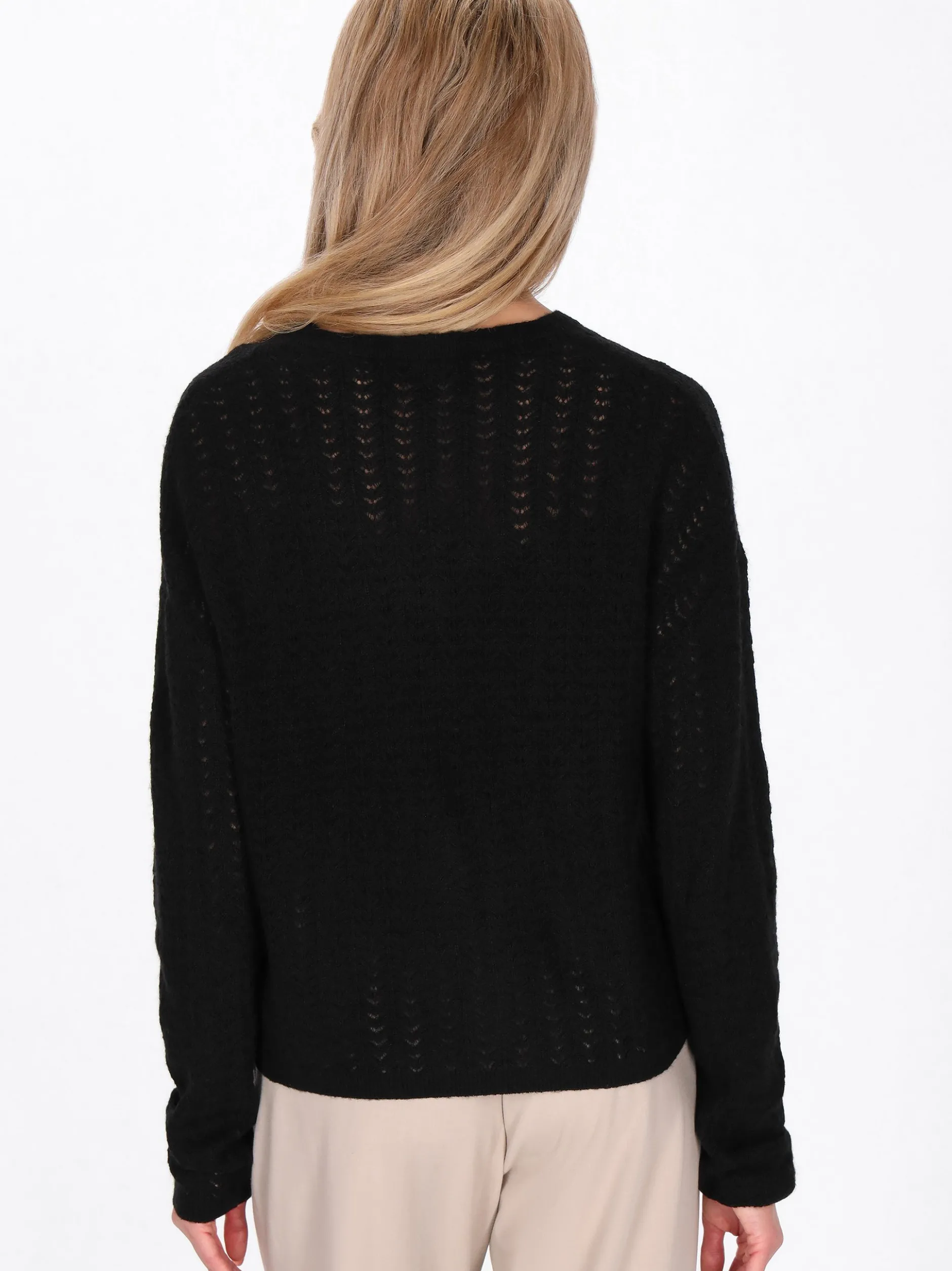 Usha Damen Pullover in schwarz - Ausschnitt: Rundhals
