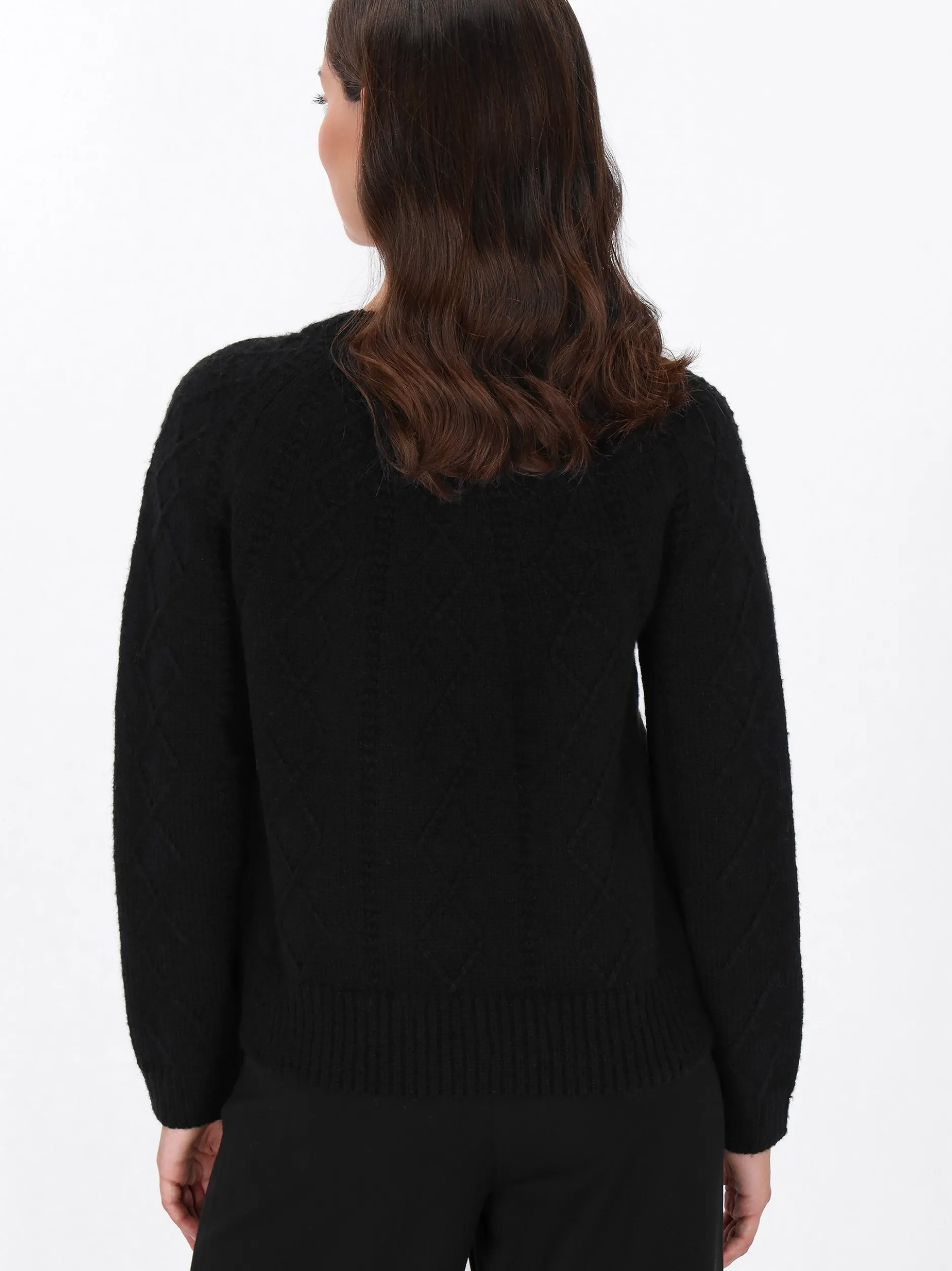 Usha Damen Pullover in schwarz - Ausschnitt: Rundhals
