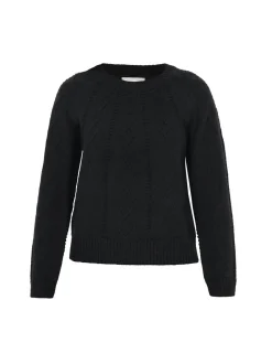 Usha Damen Pullover in schwarz - Ausschnitt: Rundhals