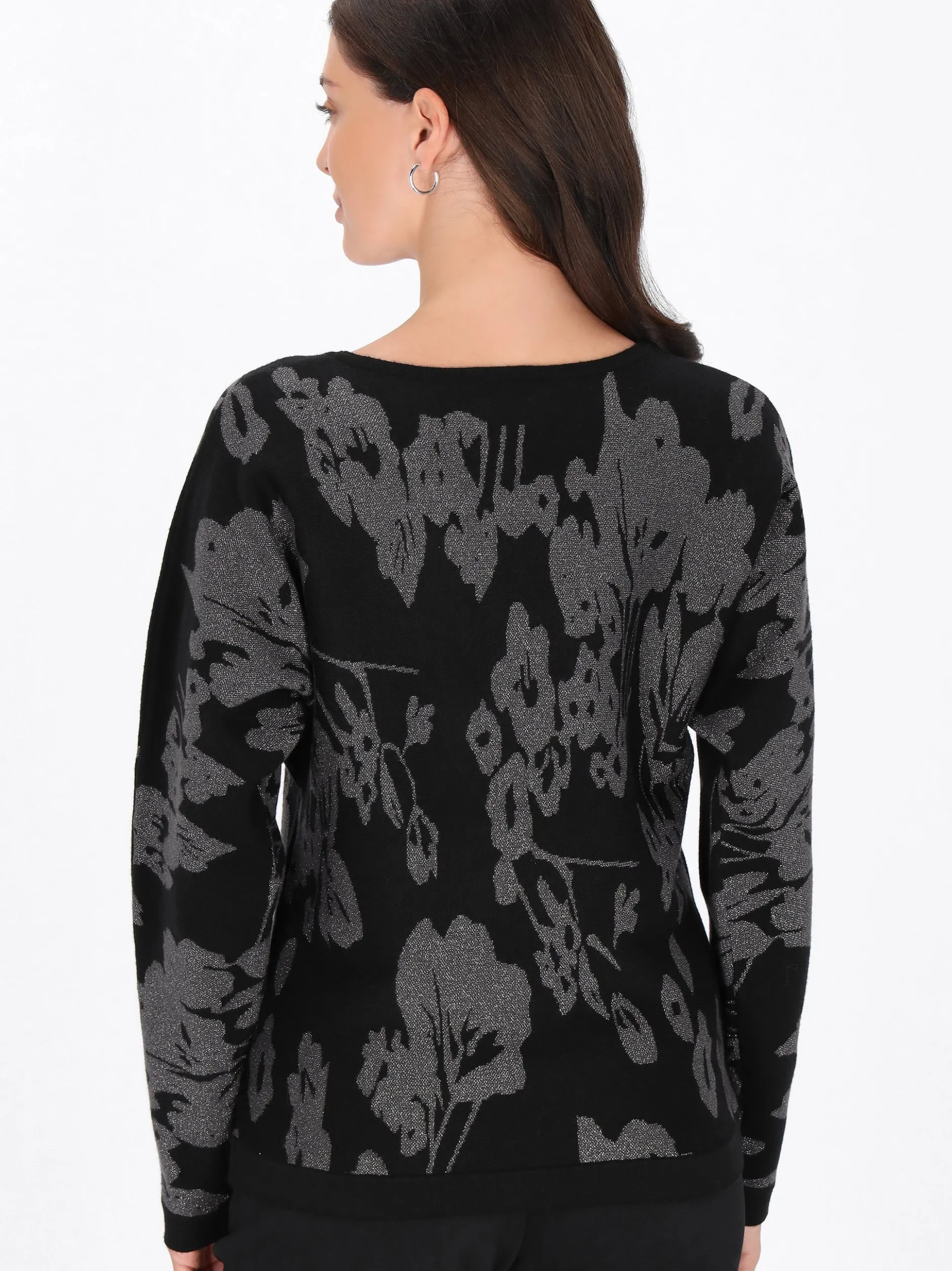 Usha Damen Pullover in schwarz - Ausschnitt: Rundhals