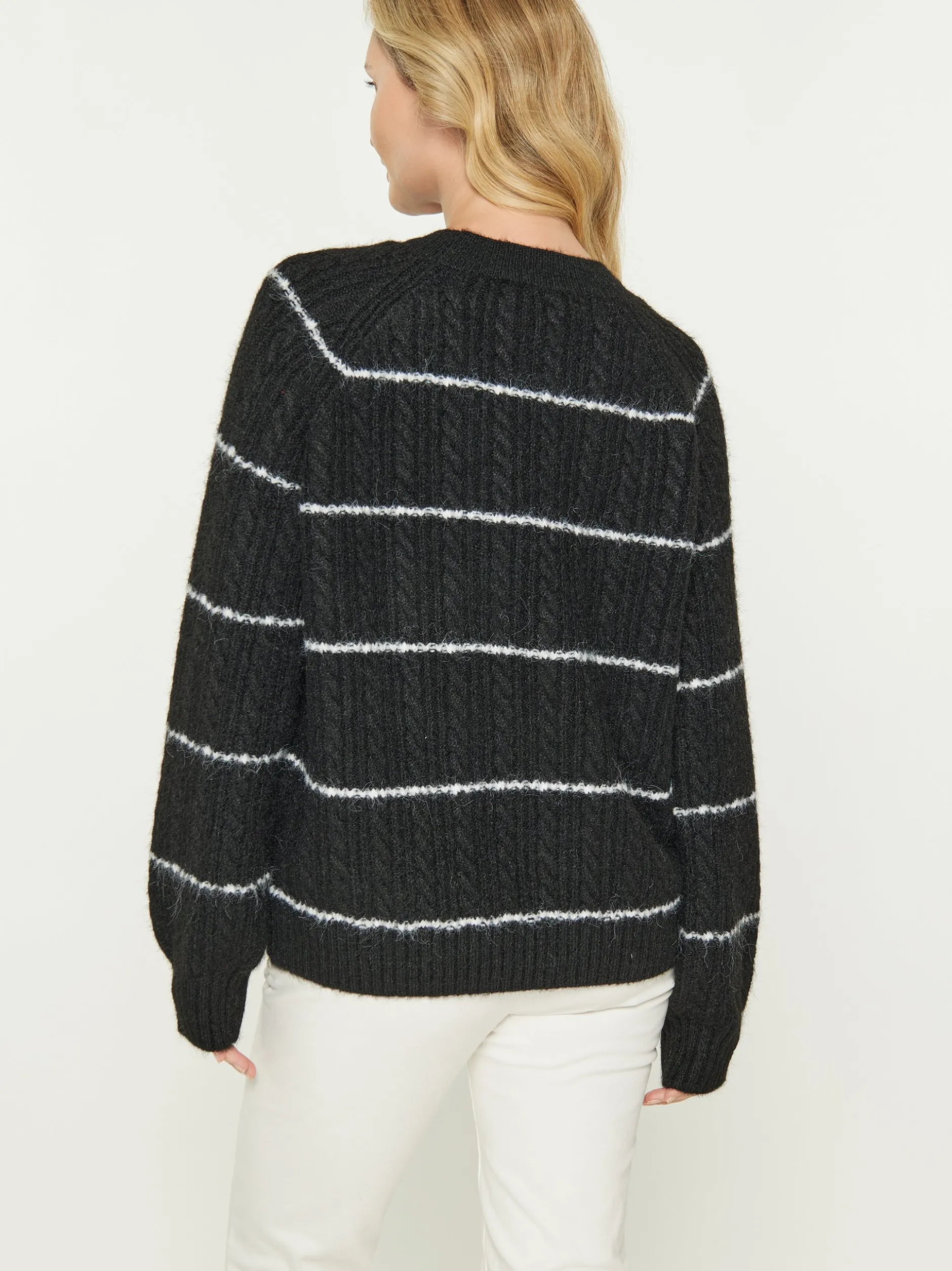 Usha Damen Pullover in schwarz - Ausschnitt: Rundhals