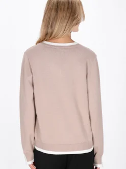 Usha Damen Pullover in taupe