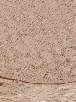 Usha Damen Pullover in taupe - Ausschnitt: Rundhals