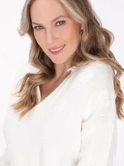 Usha Damen Pullover in weiß