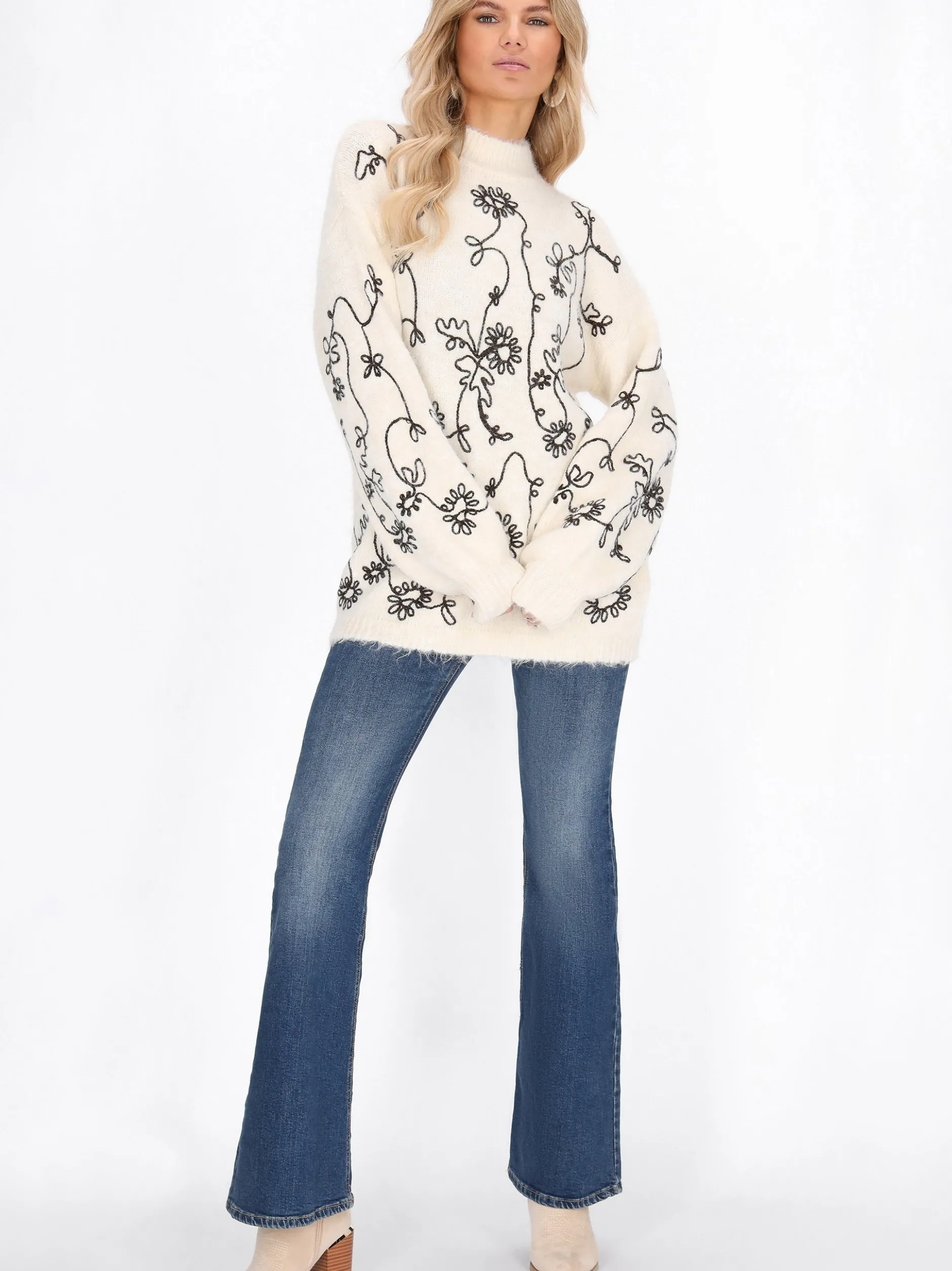 Usha Damen Pullover in weiß