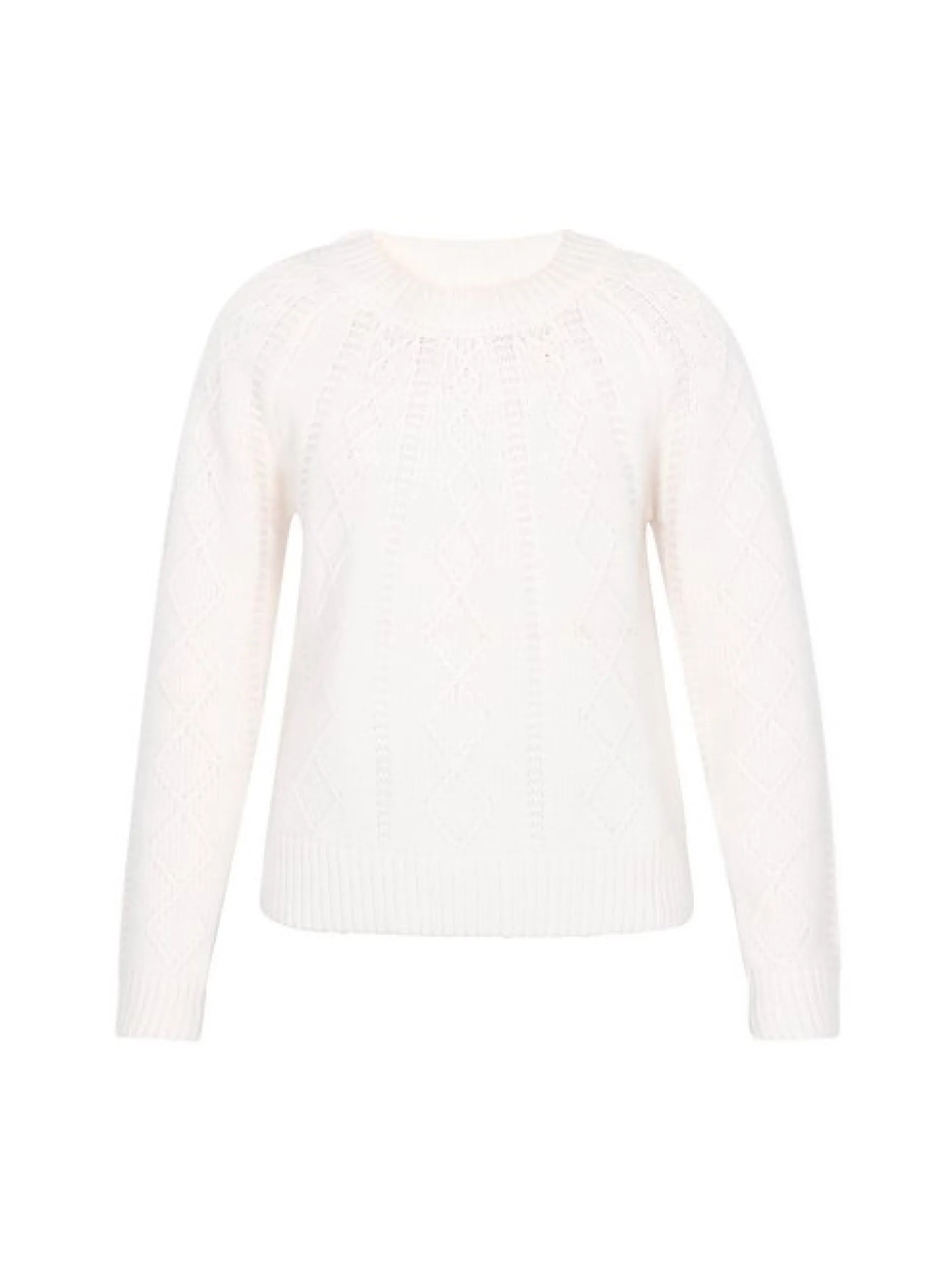 Usha Damen Pullover in weiß - Ausschnitt: Rundhals