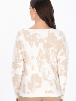 Usha Damen Pullover in weiß - Ausschnitt: Rundhals