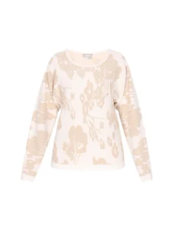 Usha Damen Pullover in weiß - Ausschnitt: Rundhals