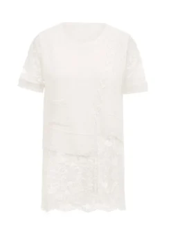 Usha Damen Pullover in weiß - Ausschnitt: Rundhals
