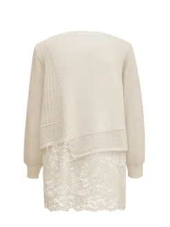 Usha Damen Pullover in weiß - Ausschnitt: Rundhals