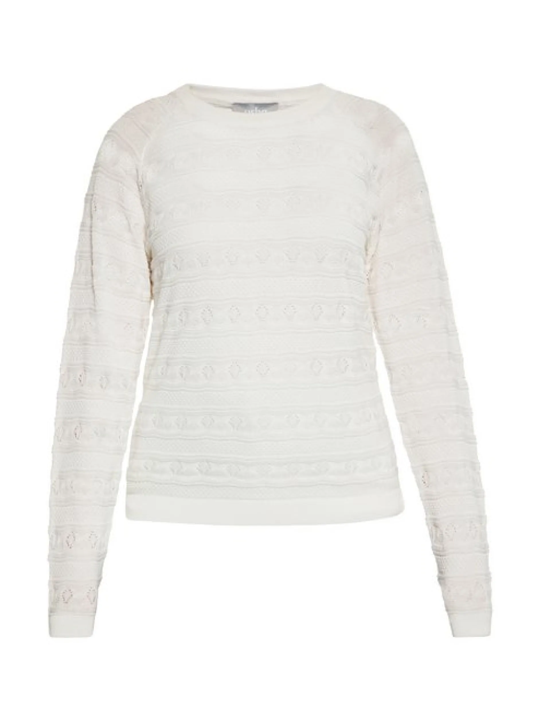 Usha Damen Pullover in weiß - Ausschnitt: Rundhals