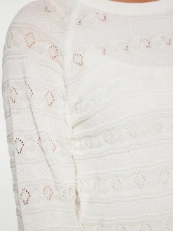 Usha Damen Pullover in weiß - Ausschnitt: Rundhals