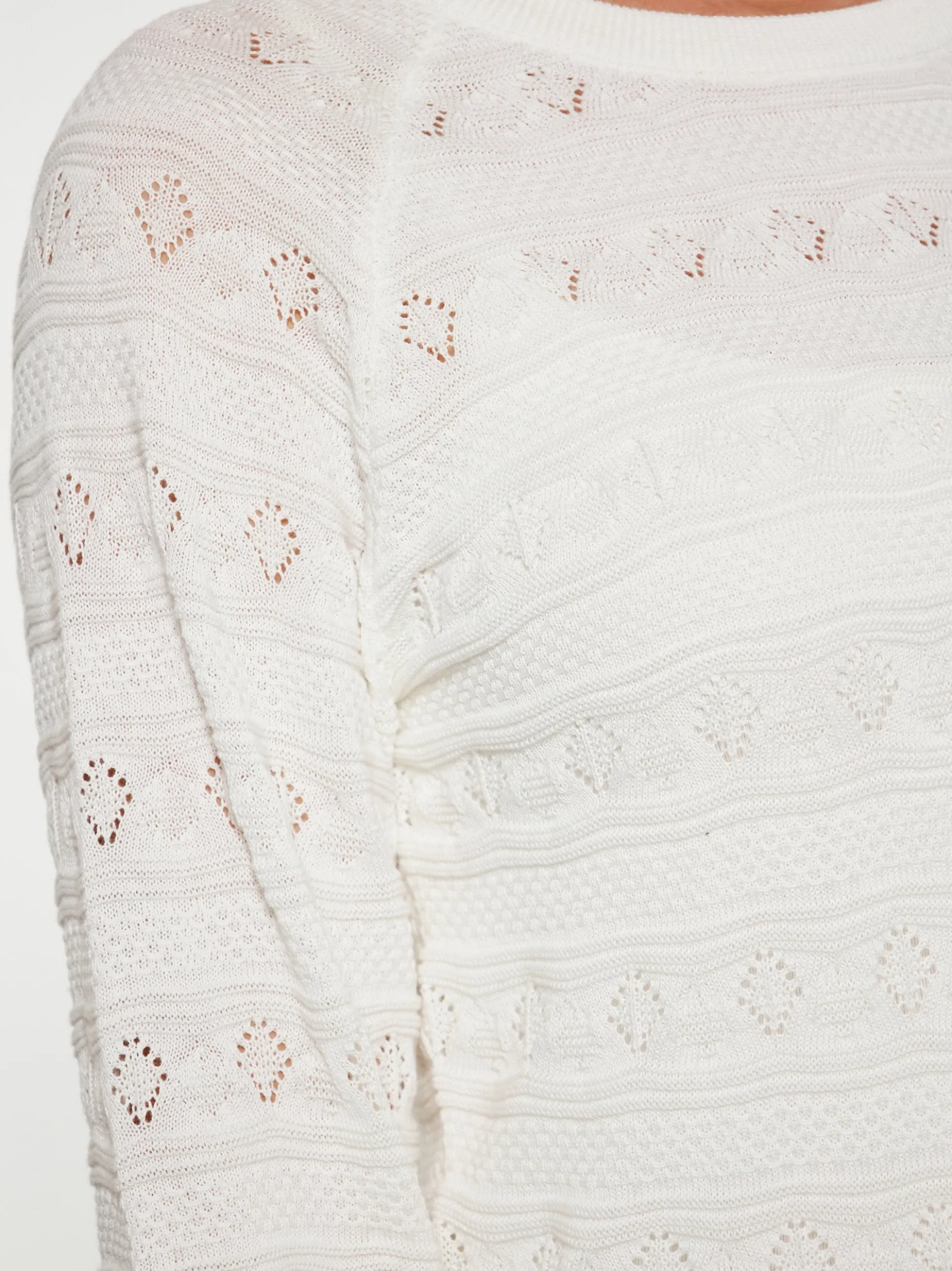 Usha Damen Pullover in weiß - Ausschnitt: Rundhals