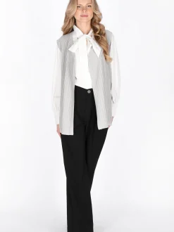 Usha Damen Pullunder in grau