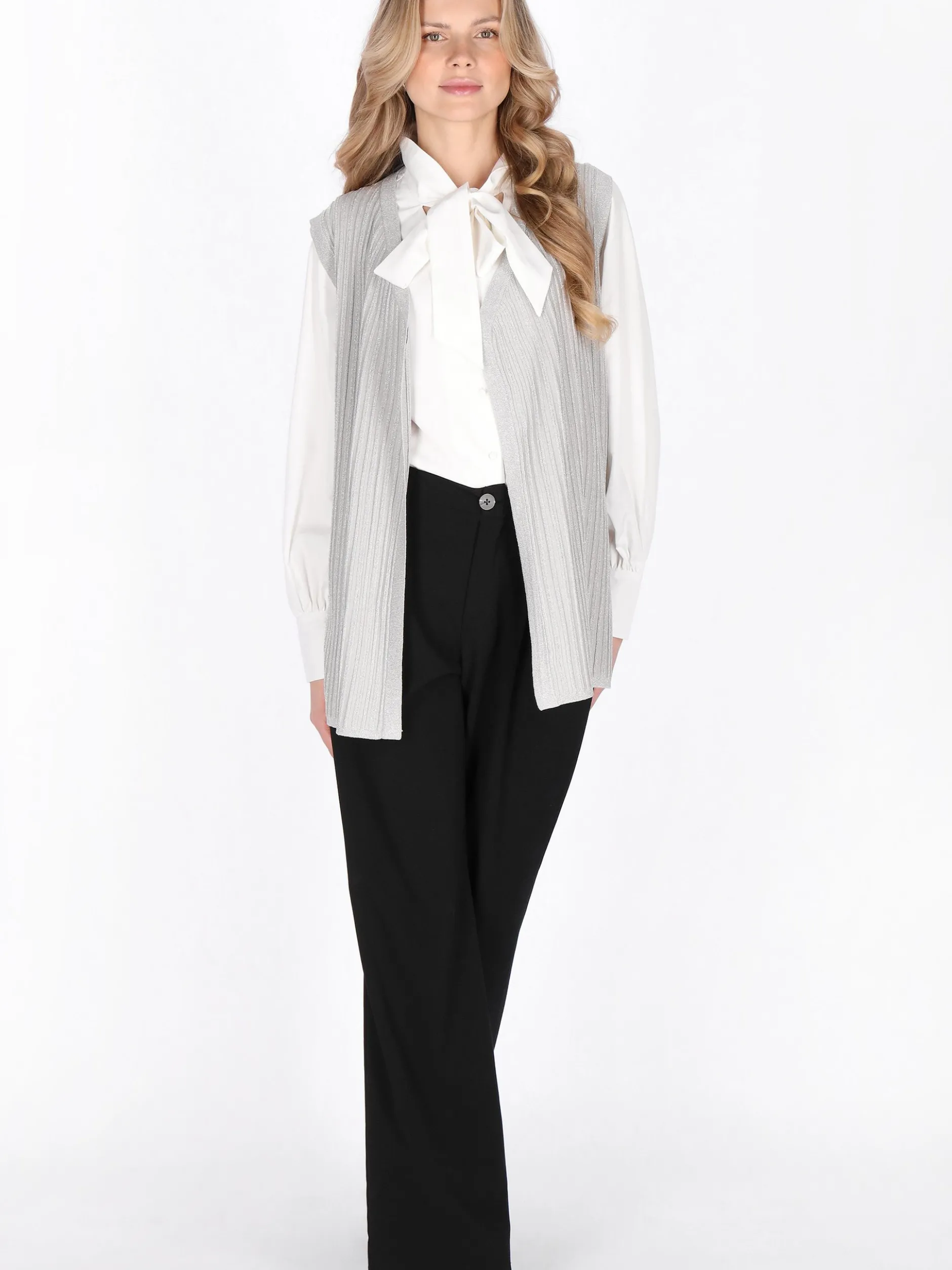 Usha Damen Pullunder in grau