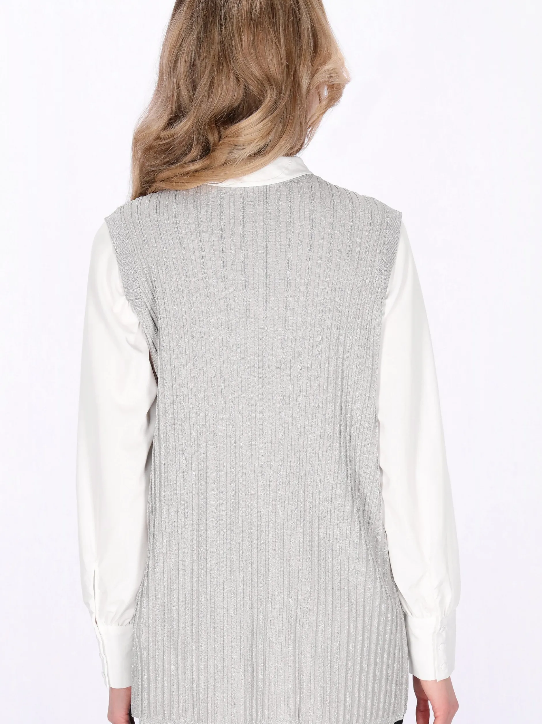 Usha Damen Pullunder in grau
