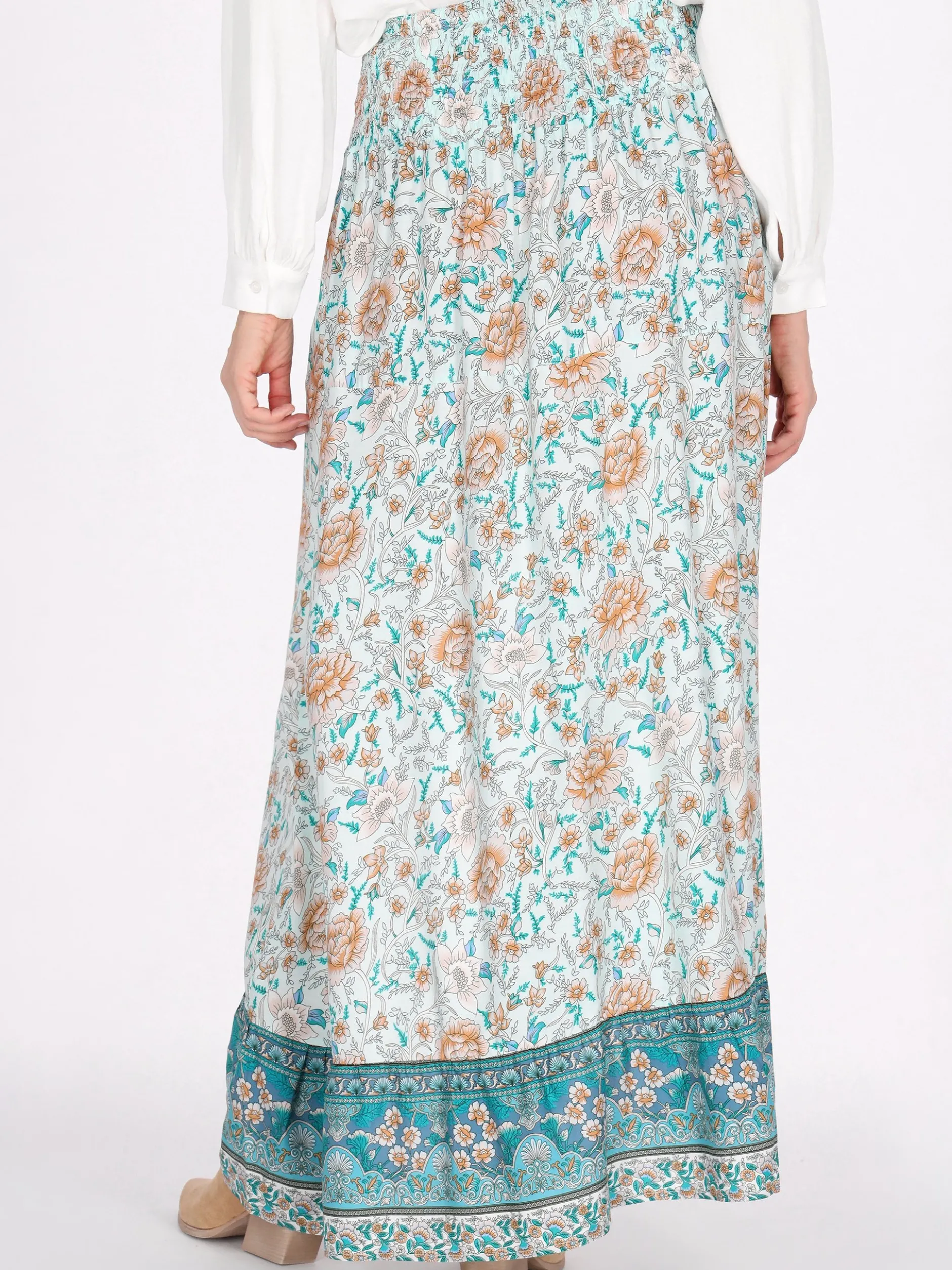 Usha Damen Rock in aqua