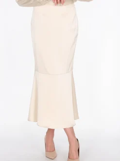 Usha Damen Rock in beige